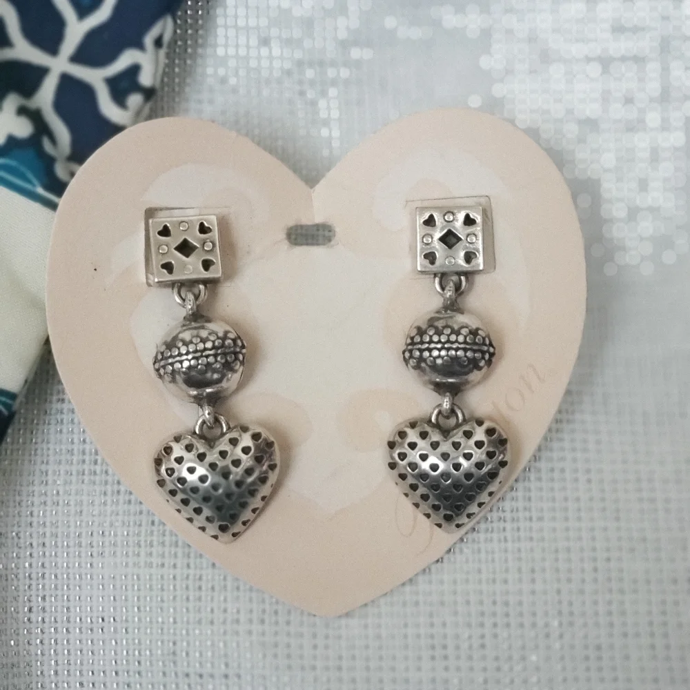 Brighton Vintage Heart ❤ Earrings 3 tier - Picture 10 of 13